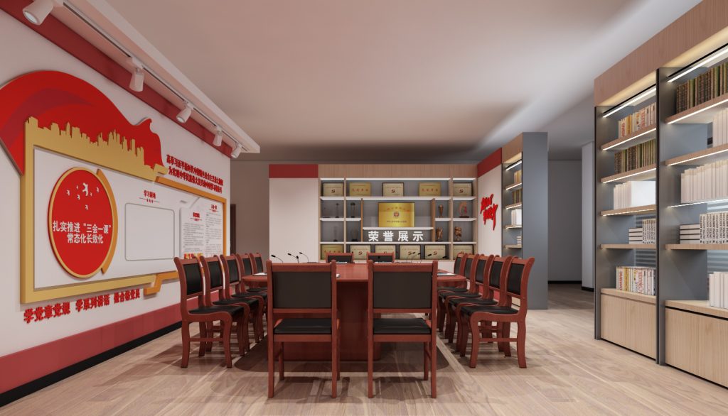 展廳采取數字化技術，展覽與多媒體結合的方式，展示了交警隊黨組織發揮戰斗堡壘作用的典型事跡、黨建助力企城市發展的優秀案例等內容